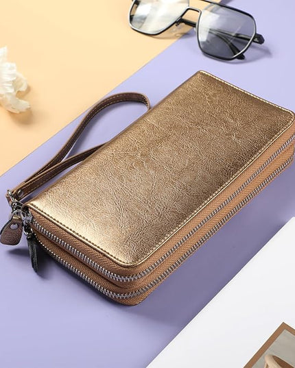 Lavemi Small Compact Women Wallet RFID Blocking Genuine Leather Bifold Purse with ID Windows