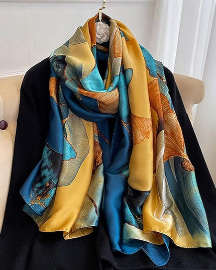 Fashion Scarves Scarf 100% Silk Feeling Scarf Silk Like Scarves Long Lightweight Sunscreen Shawls for Women
