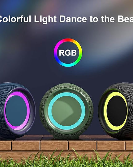 Passau Portable Bluetooth Speakers 40W Peak Loud Stereo Sound, Passive Radiators-Deep Bass, All Day Playtime, Adjustable Strap, BT5.3, IPX5 Wireless Speaker RGB Lights for Indoor Outdoor-Blue