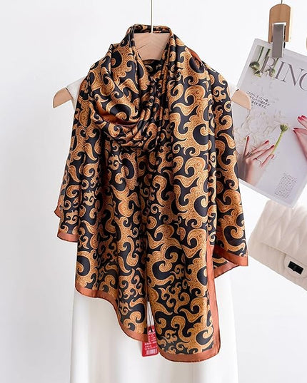 Fashion Scarves Scarf 100% Silk Feeling Scarf Silk Like Scarves Long Lightweight Sunscreen Shawls for Women