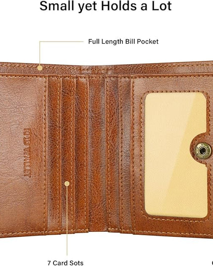 Lavemi Ultra Thin Small Compact Leather Womens Girls Wallets RFID Blocking Credit Card Holder for Women