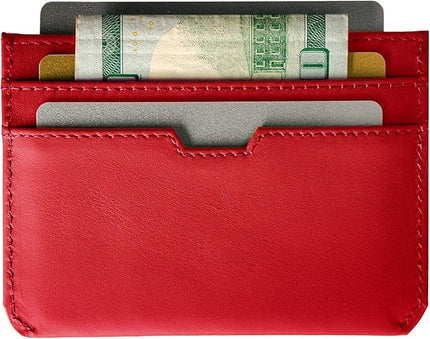 Vaultskin MOORGATE Slim Card Holder - Minimalist Leather Wallet, RFID Blocking Sleeve, Fits Front Pocket, for Men and Women