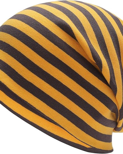 ZLYC Cotton Thin Slouchy Beanie Hat for Men Women Fashion Soft Stretch Knit Skull Cap