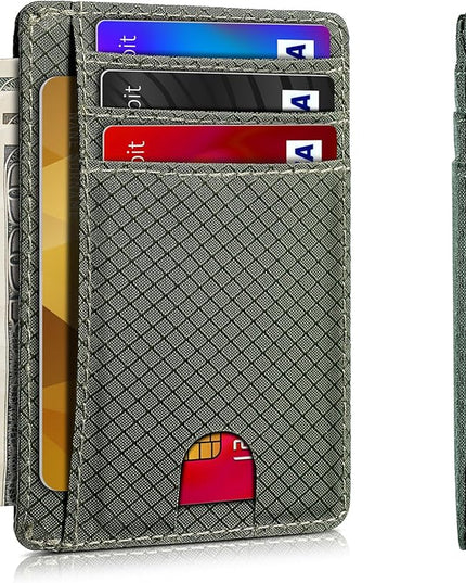 Artpaxy Slim Wallet for Men & Women, Minimalist Front Pocket Card Holder for Travel, RFID Blocking, Water Resistant Nylon Wallet for ID & Cash & Credit Card