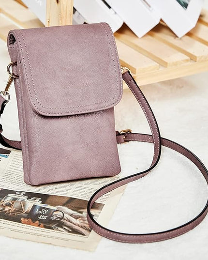 BOSTANTEN Vegan Leather Small Crossbody Bags for Women Designer Cell Phone Bag Wallet Purses Adjustable Strap