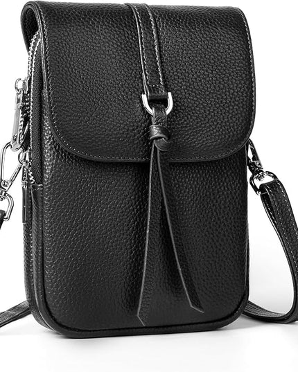 befen Genuine Leather Small Crossbody Bags for Women, Multi Pocket Cell Phone Crossbody Purse with RFID Blocking Card Slots