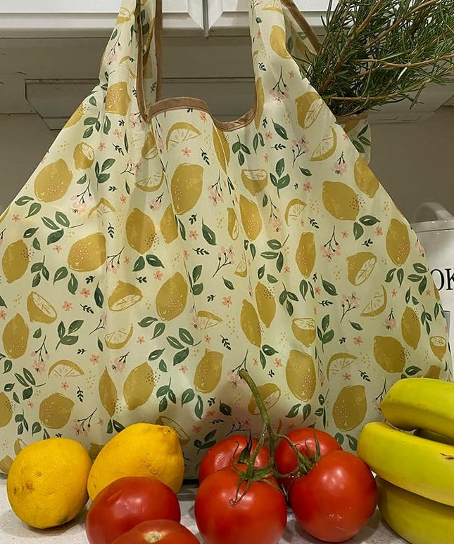 allydrew Large Foldable Tote Nylon Reusable Grocery Bags