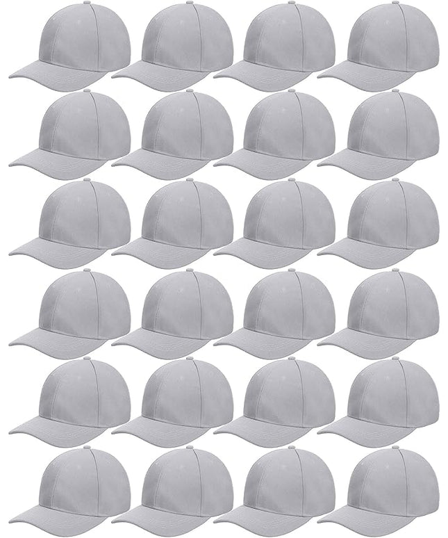 Handepo 24 Pcs Blank Baseball Cap Adjustable Back Strap Plain Blank Camouflage Hat Unisex Baseball Cap for Trucker Men Women