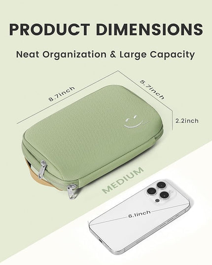 Travelkin Travel Cord Organizer, Electronic Organizer Travel Case, Cable Organizer Bag For Cords,Chargers Phone, Sd Card,Usbs