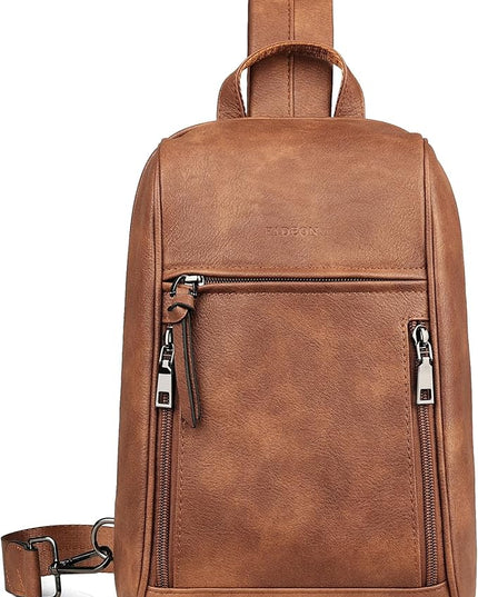 FADEON Sling Bag for Women Crossbody Purse Sling Bags, Designer Sling Purses Medium Travel Multi-Pocket Sling Backpack