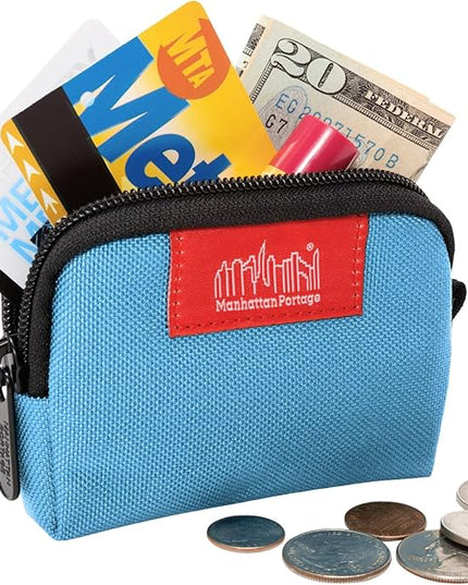 Manhattan Portage Coin Purse With Zipper Closure Pouch Eclectic Colors Credit Card ID Card Jewelry Keys Water Resistant Gift 1000D CORDURA® Everyday Carry