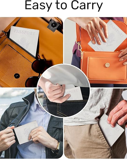 HIFA Leather Passport Holder, Handmade Passport Cover with Card and Ticket Slot - Genuine Leather, Elegant Design, Easy Access - Passport Case, Passport Wallet, Passport Holder