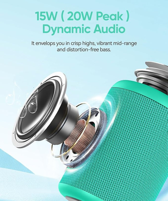 Portable Bluetooth Speaker Valentines Gifts For Him: Powerful Crystal Clear Sound/Romantic Light/IPX5 Waterproof/All Day Playtime/BT 5.3/TWS Paring,Small Wireless Speaker for Outdoor|Travel|Date Night
