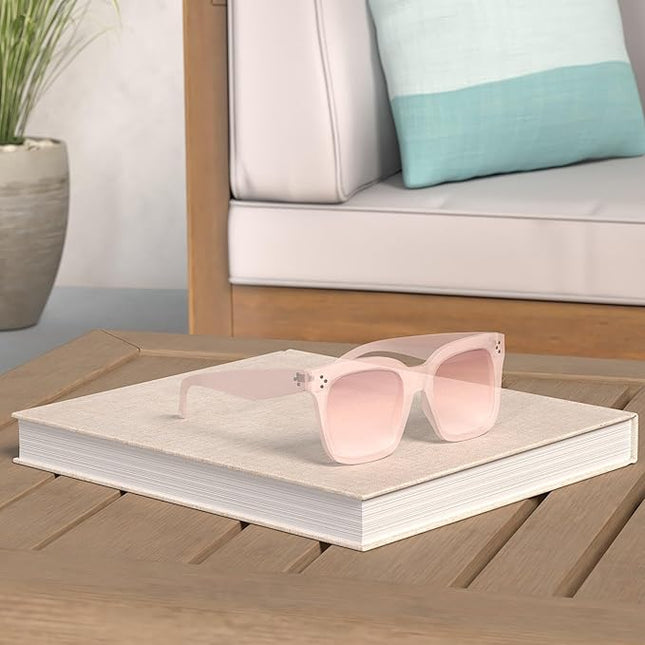 Vintage Women Oversized Sunglasses Designer Luxury Square Sun Glasses UV400 Protection Flat Lens