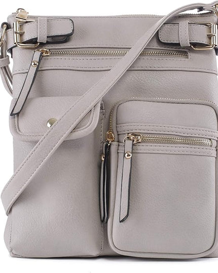 SG SUGU Katie Lightweight Medium Crossbody Bag Shoulder Bag with Multi Pocket for Women