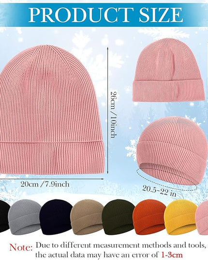 Yahenda 48 Pack Knit Beanies Hats Winter Beanie Hats Warm Knitted Cuffed Skull Cozy Cap for Men Women Unisex