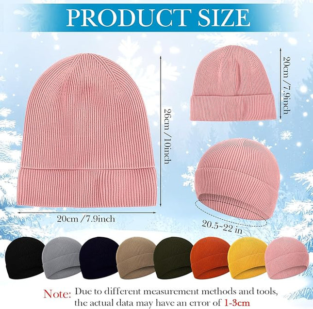 Yahenda 48 Pack Knit Beanies Hats Winter Beanie Hats Warm Knitted Cuffed Skull Cozy Cap for Men Women Unisex