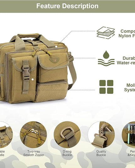 Stypos Tactical Messenger Bag,Tactical Briefcase for Man Military Laptop Bag 14 Inch/15.6 Inch /17.3 Inch Messenger Work Bag
