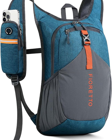FIORETTO 15L Hiking Backpack for Women Men Mini Packable Backpack Lightweight Small Daypack for Camping Travel Outdoor, Turquoise
