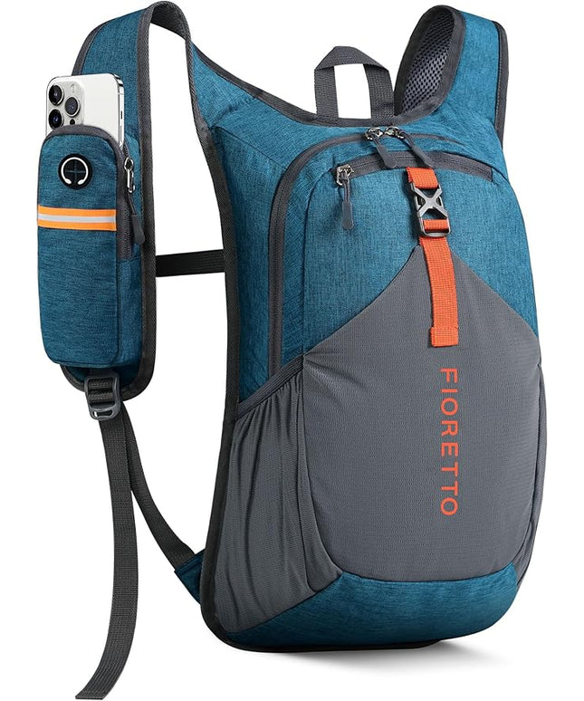 FIORETTO 15L Hiking Backpack for Women Men Mini Packable Backpack Lightweight Small Daypack for Camping Travel Outdoor, Turquoise