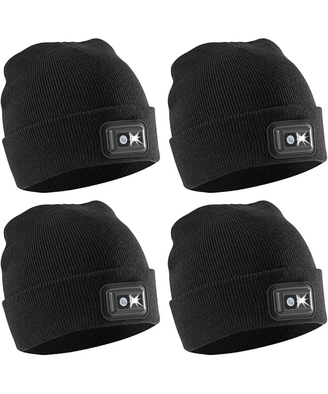 POWERCAP LED Hat Light 150 Lumens Rechargeable Fleece Beanie with Bright Built-in Headlamp Waterproof LED Warm One Size Cap