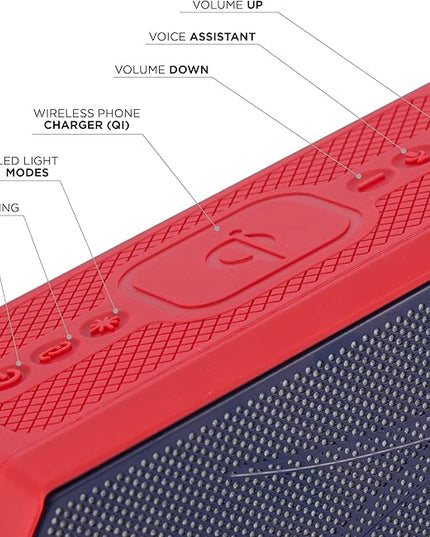 Altec Lansing - Portable Bluetooth Speaker HYDRABLAST 2.0, Waterproof IP67, 20W Output Power, Magnetic Bluetooth Speaker (Boston Red Sox)