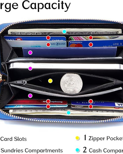 KUKOO Small Crossbody Bag Cell Phone Purse Wallet with Credit Card Slots for Women