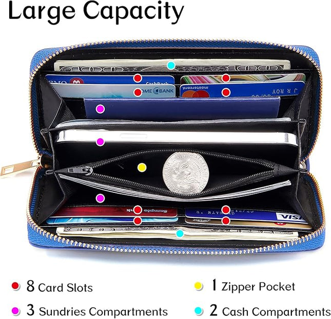 KUKOO Small Crossbody Bag Cell Phone Purse Wallet with Credit Card Slots for Women