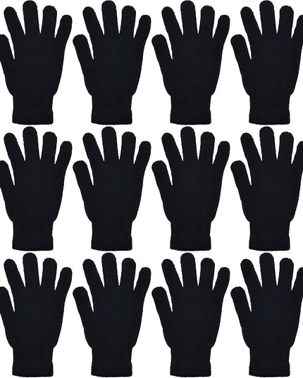 24x Winter Beanies & Gloves Combo Pack, Bulk Pack for Men Women, Warm Cozy Gift