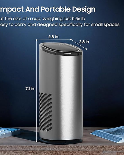 Waterless Car Diffuser for Essential Oils Small Portable Air Freshener, Mini Aroma 360 Scent Solid Fragrance Diffusers for Car Dormitory Studio Office