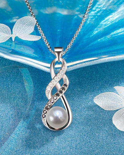 Pearl Necklaces-Birthday Anniversary Wedding Gifts for Women -Her -Mom -Wife -Girlfriend Grandma on Christmas Day Mothers Day | Valentines Romantic Gifts