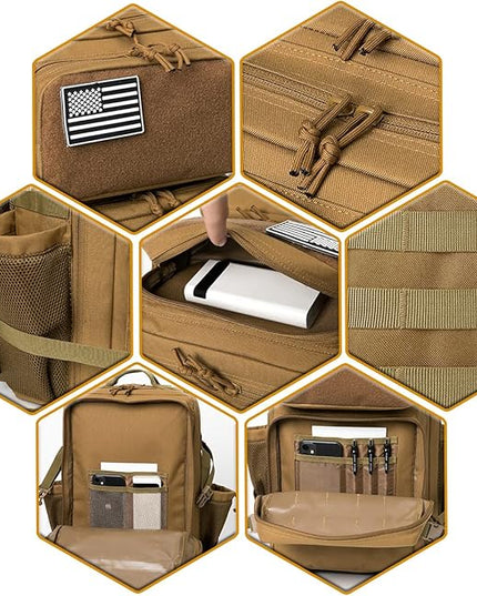 QT&QY 25L/45L Military Tactical Backpack For Men Molle Daypack 3 Day Bug Out Bag Hiking Rucksack With Bottle Holder