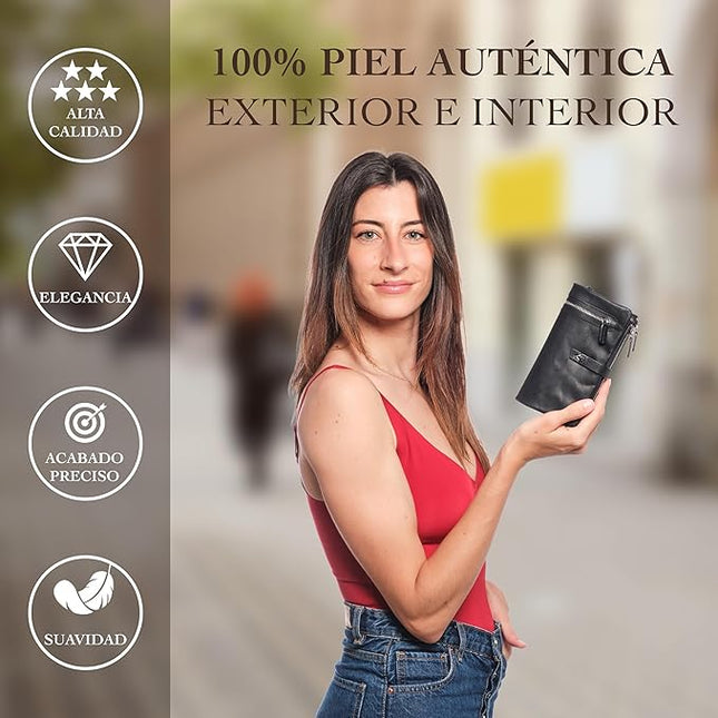 Lavalen® Purses for Women Genuine Soft Leather Wallet - Leather Wallet for Women - Ladies Purse Handmade with RFID Wallet- Womens Purse Perfect for Gift