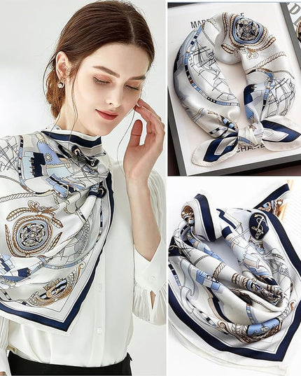 Neck Scarf For Womens Silky Head Scarves Hair Bandanas Square Scarf Fashion Accessories lightweight