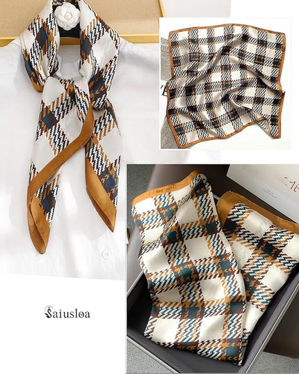 Neck Scarf For Womens Silky Head Scarves Hair Bandanas Square Scarf Fashion Accessories lightweight