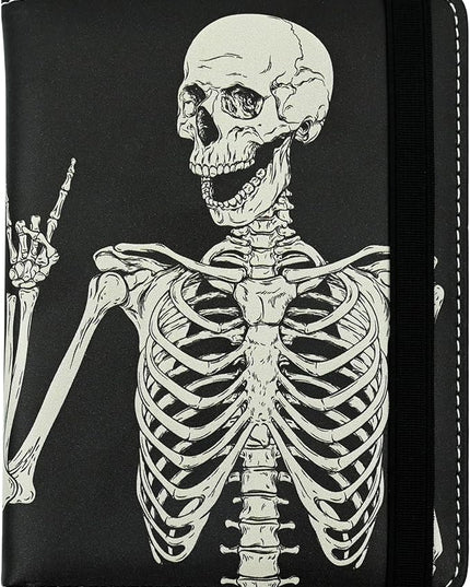 OK Skull Passport Holder for Women and Men PU Leather Passport Cover for Travel