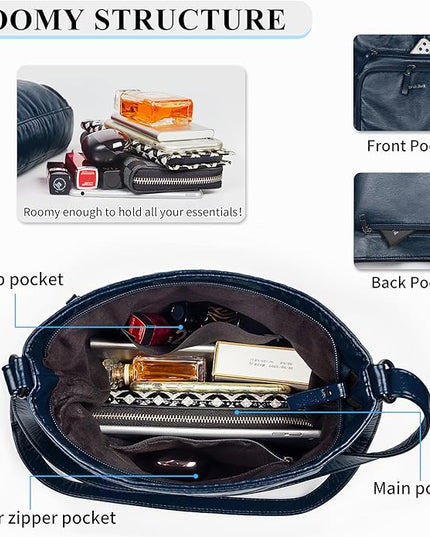 Crossbody Purses for Women Soft Vegan Leather Cross Body Handbag Lightweight Medium Shoulder Purse Travel Casual Bag