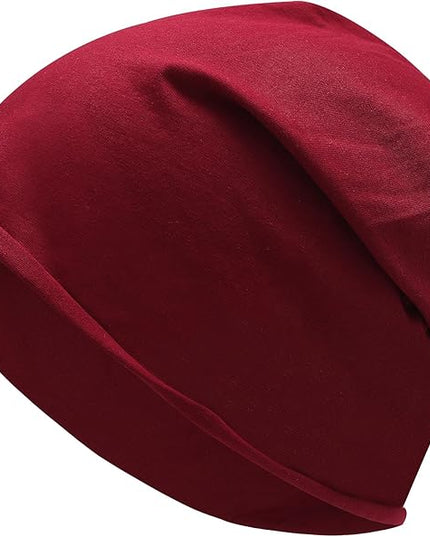ZLYC Cotton Thin Slouchy Beanie Hat for Men Women Fashion Soft Stretch Knit Skull Cap