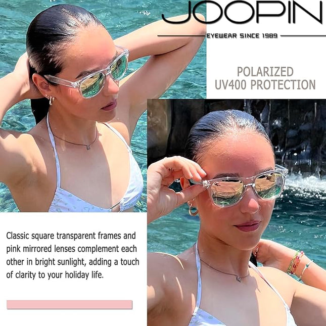 Joopin Square Sunglasses Polarized UV Protection Trendy Designer Sun Glasses Men Women