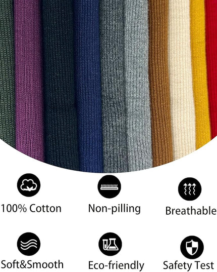 100% Cotton Beanie Hat- Unisex Ultra Soft Winter Warm Stretch Knit Cuffed Hats Fisherman Beanies Skull Cap