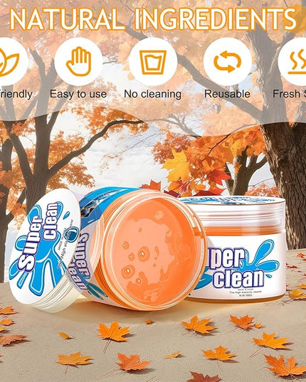 Car Cleaning Gel Car Cleaning Putty Car Putty Car Interior Cleaner Car Slime Car Detailing Kit Car Accessories Gifts for Men Women Stocking Stuffers Orange