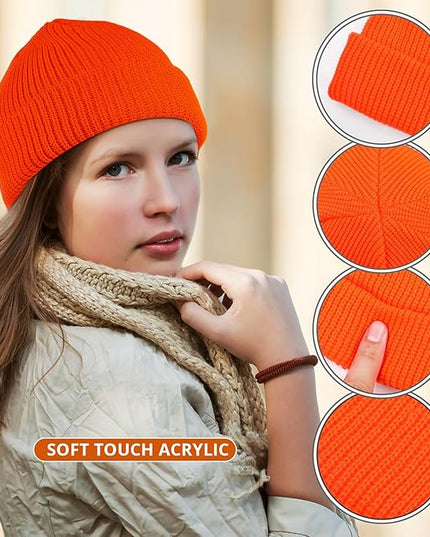 SATINIOR Trawler Beanie Watch Hat Roll-up Edge Skullcap Fisherman Beanie for Women Men