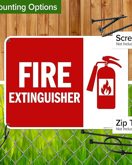Fire Extinguisher Graphic Sign, 18x24 Inches, 55 mil thick HDPS (high density polystyrene), Made in USA by My Sign Center