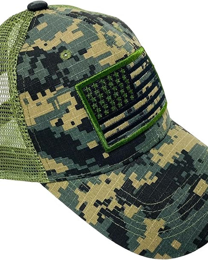 Roytrense Embroidered American Flag Unisex Baseball Cap (100% Cotton)
