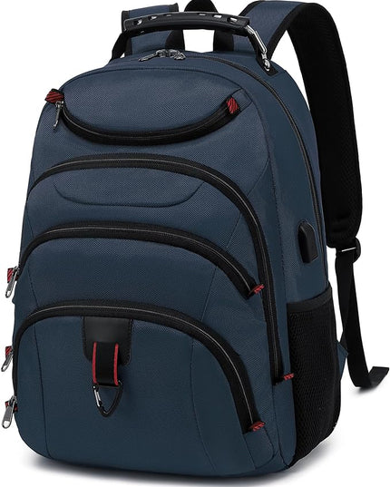 Boavan Laptop Backpack for men, 15.6 inch Laptop Bag with USB Port, Waterproof Travel Work Backpack Purse, Anti-Theft Teacher Nurse Doctor Casual Bookbags Office Business backpack，Classic Navy