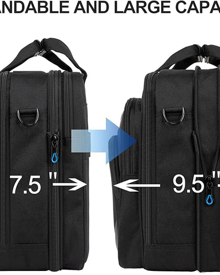 KROSER Laptop Bag 17.3 Inch Premium Laptop Briefcase, Expandable Laptop Shoulder Messenger Bag Durable Computer Case