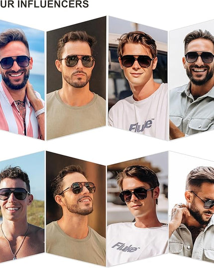 SOJOS Retro Polarized Aviator Sunglasses Womens Mens Classic 70s 80s Vintage Trendy Square Aviators SJ2174
