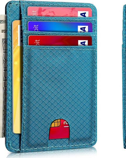 Artpaxy Slim Wallet for Men & Women, Minimalist Front Pocket Card Holder for Travel, RFID Blocking, Water Resistant Nylon Wallet for ID & Cash & Credit Card