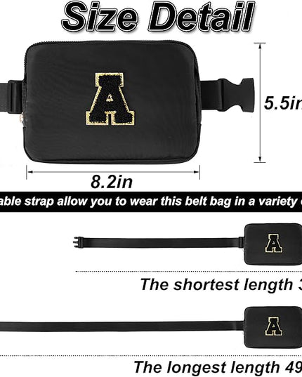 Uygafly Birthday Gifts for 6 7 8 9 10 11 12 13 14 15 16 Year Old Girls,Belt Bag Fanny Pack Crossbody Bags Purse for Kids,Cute Teen Trendy Stuff Travel Essentials | Black,Black A