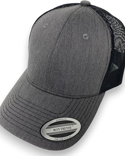 Classic Solid Color Mesh Trucker Hat - Adjustable Snapback Cap for Men & Women - Casual & Sporty Style